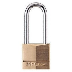 Master Lock 140DLH | Tumbler Padlock, Keyed Different, 4-Pin Cylinder, 1-9/16" Width, 2" Shackle Clearance, Solid Brass