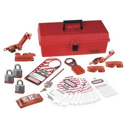 Master Lock 1457E3KA | Personal Safety Lockout Pouch, Electrical Focus With Laminated Steel Padlocks