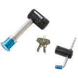 Master Lock 1481DAT | Trailer Receiver Lock, Keyed Alike, 2-3/4" Receiver Pin, 5/8" Receiver Opening, Stainless Steel with Adjustable Coupler Latch Lock