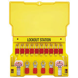 Master Lock 1483BP1106 | Safety Series Lockout Stations With Key Registration Card, 22In, Anod. Alum 1-Lk