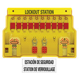 Master Lock 1483BP1106 | Safety Series Lockout Stations With Key Registration Card, 22In, Anod. Alum 1-Lk