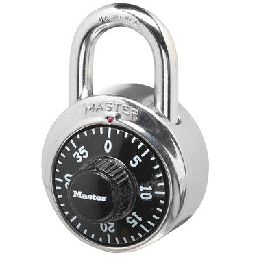 Master Lock 1500D | Combination Padlock, Standard Dial, 1-7/8" Width, 3/4" Shackle Clearance, Hardened Steel, for Security Purpose