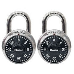 Master Lock 1500T | Combination Padlock, 1-7/8" Width, 3/4" Shackle Clearance, Stainless Steel, for Security Purpose