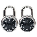 Master Lock 1500T | Combination Padlock, 1-7/8" Width, 3/4" Shackle Clearance, Stainless Steel, for Security Purpose