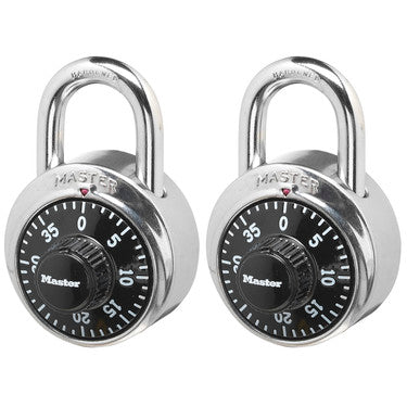 Master Lock 1500T | Combination Padlock, 1-7/8" Width, 3/4" Shackle Clearance, Stainless Steel, for Security Purpose