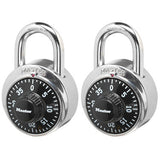 Master Lock 1500T | Combination Padlock, 1-7/8" Width, 3/4" Shackle Clearance, Stainless Steel, for Security Purpose