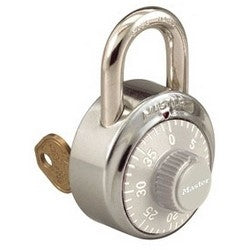 Master Lock 1525GRY V67 | Combination Padlock, 1-7/8" Width, 3/4" Shackle Clearance, Stainless Steel, Gray Dial with V67 Key, for Security Purpose