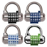 Master Lock 1534D | Combination Padlock, Word, 2-1/2" Width, 1-1/8" Shackle Clearance, Metal
