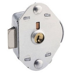 Master Lock 1714 | Locker Springbolt, Keyed Different, Automatic, 5-Pin Cylinder, 2" Width, for Lift Handle Single Point Horizontal Latch and Box Locker