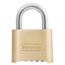 Master Lock 175D | Brass Combination Padlock, 2" Body, Resettable 4-Dial