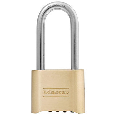 Master Lock 175LHSS | 2In (51Mm) Wide Resettable Combination Brass Padlock With 2-1/4In (57Mm) Stainless Steel Shackle