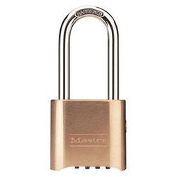 Master Lock 176LH KA P105 | Combination Padlock, Keyed Alike, Resettable, 2" Width, 2-1/4" Shackle Clearance, Brass