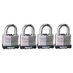 Master Lock 1803Q | Padlock, 1-9/16" Width, 7/8" Shackle Clearance, Laminated Steel