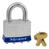 Master Lock 1D | Tumbler Padlock, Keyed Different, 4-Pin Cylinder, 1-3/4" Width, 15/16" Shackle Clearance, Laminated Steel