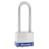 Master Lock 1DLJ | Tumbler Padlock, Keyed Different, 4-Pin Cylinder, 1-3/4" Width, 2-1/2" Shackle Clearance, Laminated Steel