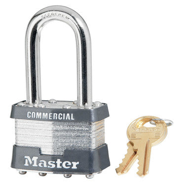 Master Lock 1LF | Laminated Steel Padlock, 1-3/4" Body, 1-1/2" Steel Shackle