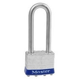 Master Lock 1UPLJ | Tumbler Padlock, Not Keyed, Universal, 4-Pin Cylinder, 1-3/4" Width, 2-1/2" Shackle Clearance, Laminated Steel
