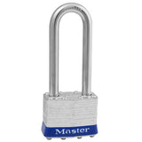 Master Lock 1UPLJ | Tumbler Padlock, Not Keyed, Universal, 4-Pin Cylinder, 1-3/4" Width, 2-1/2" Shackle Clearance, Laminated Steel
