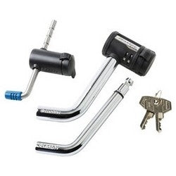 Master Lock 2848DAT | Trailer Receiver Lock, Swivel Head, 1/2" and 5/8" with Stainless Steel Adjustable Coupler Latch Lock