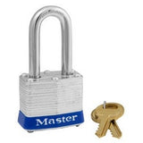 Master Lock 3DLF | Tumbler Padlock, Keyed Different, 4-Pin Cylinder, 1-9/16" Width, 1-1/2" Shackle Clearance, Laminated Steel