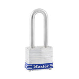 Master Lock 3DLH | Tumbler Padlock, Keyed Different, 4-Pin Cylinder, 1-9/16" Width, 2" Shackle Clearance, Laminated Steel