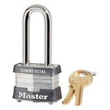 Master Lock 3DLHCOM | Tumbler Padlock, Keyed Different, 4-Pin Cylinder, 1-9/16" Width, 2" Shackle Clearance, Laminated Steel, for Commercial