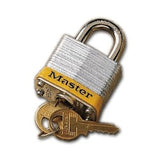 Master Lock 3LFYLW | Laminated Steel Padlock, 1-1/2" Shackle, Yellow Bumper