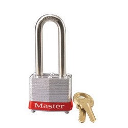 Master Lock 3LHRED | Red Laminated Steel Safety Padlock, 1-9/16In (40Mm) Wide With 2In (51Mm) Tall Shackle