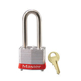 Master Lock 3LHRED | Red Laminated Steel Safety Padlock, 1-9/16In (40Mm) Wide With 2In (51Mm) Tall Shackle