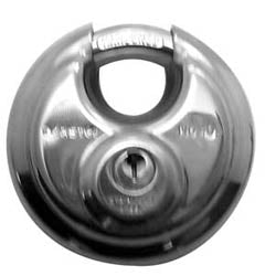 Master Lock 40DPF KA 0501 | Discus Padlock, Keyed Alike, 4-Pin Cylinder, 2-3/4" Width, 5/8" Shackle Clearance, Stainless Steel with (2) 0501 Key
