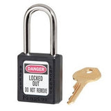 Master Lock 410BLK | Black Zenex Thermoplastic Safety Padlock, 1-1/2In (38Mm) Wide With 1-1/2In (38Mm) Shackle