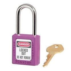 Master Lock 410PRP | Purple Zenex Thermoplastic Safety Padlock, 1-1/2In (38Mm) Wide With 1-1/2In (38Mm) Tall...