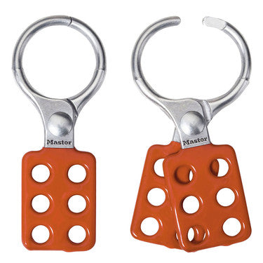 Master Lock 417 | Safety Lockout Hasp, Not Keyed, 4-7/8" Length x 2" Width, 1-1/2" Jaw Clearance, 9/32" Shackle Diameter, Aluminum