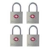 Master Lock 4683Q | Luggage Lock, Keyed-Alike, 7/8" Width, 7/16" Shackle Clearance, Solid Metal, 4 per pack