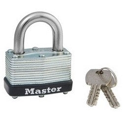 Master Lock 500 KA 203 | Padlock, Warded, Keyed Alike, 1-3/4" Width, 13/16" Shackle Clearance with (2) 203 Key