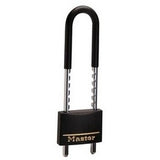 Master Lock 527D | Padlock, Keyed Different, 2" Width, 2-3/8 to 5-5/16" Shackle Clearance, Brass, Black