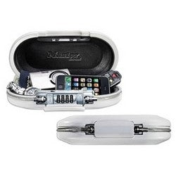 Master Lock 5900DWHT | Combination Personal Safe, Portable, 9-17/32" Width x 4-59/64" Depth x 2-1/4" Height, White