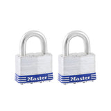 Master Lock 5T | Tumbler Padlock, Keyed Alike, 4-Pin Cylinder, 2" Width, 1" Shackle Clearance, Laminated Steel