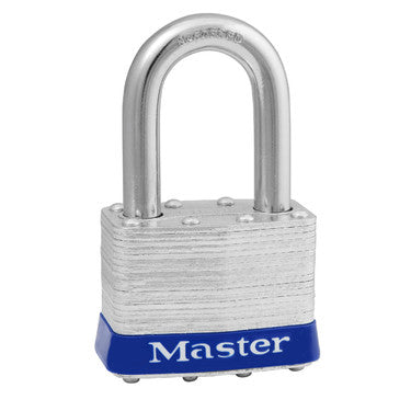 Master Lock 5UPLF | Tumbler Padlock, Not Keyed, Universal, 4-Pin Cylinder, 2" Width, 1-1/2" Shackle Clearance, Laminated Steel
