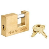 Master Lock 605DAT | Coupler Latch Lock, Keyed Different, Solid Brass with 3/4" Shackle