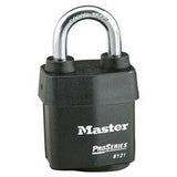 Master Lock 6121 | Tumbler Padlock, Proseries, Weather Tough, Keyed Different, 5-Pin Cylinder, 2-1/8" Width, 1-1/8" Shackle Clearance, Laminated Steel