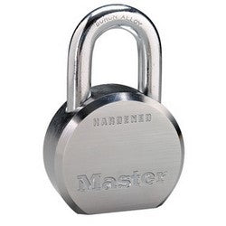 Master Lock 6230 | Tumbler Padlock, Proseries, Round, 5-Pin Cylinder, 2-1/2" Width, 1-1/8" Shackle Clearance, Solid Steel, Chrome