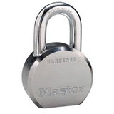 Master Lock 6230 | Tumbler Padlock, Proseries, Round, 5-Pin Cylinder, 2-1/2" Width, 1-1/8" Shackle Clearance, Solid Steel, Chrome