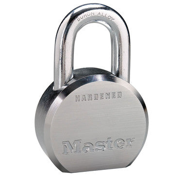 Master Lock 6230 | Tumbler Padlock, Proseries, Round, 5-Pin Cylinder, 2-1/2" Width, 1-1/8" Shackle Clearance, Solid Steel, Chrome
