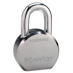 Master Lock 6230D | Tumbler Padlock, Proseries, Keyed Different, Round, 5-Pin Cylinder, 2-1/2" Width, 1-1/8" Shackle Clearance, Solid Steel, Chrome