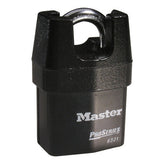 Master Lock 6321 | Tumbler Padlock, Proseries, 5-Pin Cylinder, 2-1/8" Width, 3/4" Shackle Clearance, Laminated Steel, Black