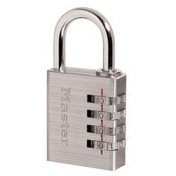 Master Lock 643D | Combination Padlock, Numeric, Resettable, 1-9/16" Width, 7/8" Shackle Clearance, Brass