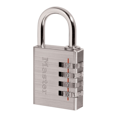Master Lock 643D | Combination Padlock, Numeric, Resettable, 1-9/16" Width, 7/8" Shackle Clearance, Brass
