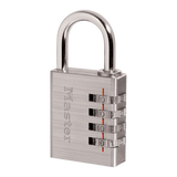 Master Lock 643D | Combination Padlock, Numeric, Resettable, 1-9/16" Width, 7/8" Shackle Clearance, Brass