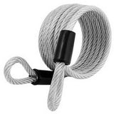 Master Lock 65D | Cable Lock, Looped End, Self Coiling, 1/4" Diameter x 6’ Length, Braided Steel, Vinyl Coating, for Vehicle